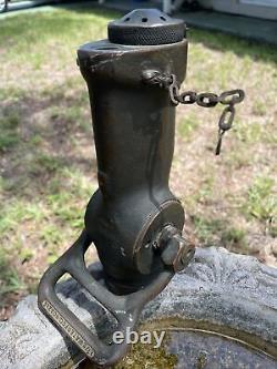 Antique brass Copper fire hose nozzle 1.5 By The Fog Nozzle Company Us Navy