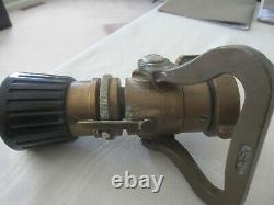 Antique brass fire hose nozzle
