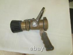 Antique brass fire hose nozzle