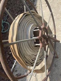 Antique fire Truck reel And Hose, Movie Prop, Industrial American, Fire Truck