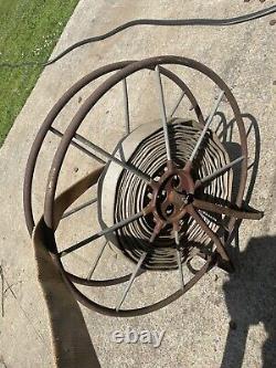 Antique fire Truck reel And Hose, Movie Prop, Industrial American, Fire Truck