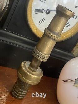 Antique fire extinguisher hose nozzle bronze Victorian
