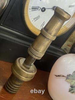 Antique fire extinguisher hose nozzle bronze Victorian