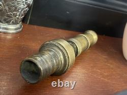 Antique fire extinguisher hose nozzle bronze Victorian