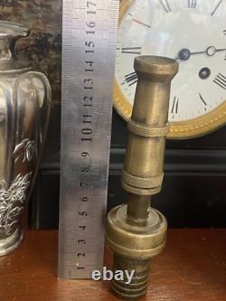 Antique fire extinguisher hose nozzle bronze Victorian