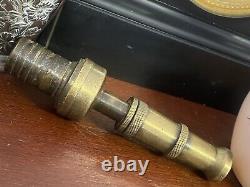 Antique fire extinguisher hose nozzle bronze Victorian
