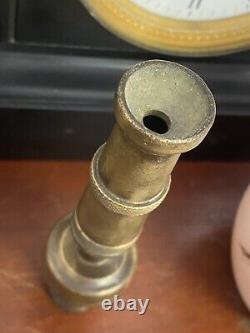 Antique fire extinguisher hose nozzle bronze Victorian
