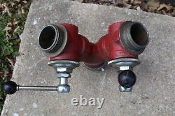 Antique fire truck Gated WYE hose splitter Elkhart