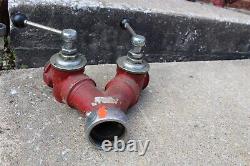 Antique fire truck Gated WYE hose splitter Elkhart