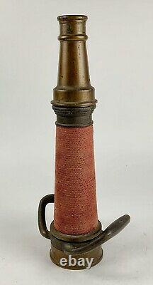 Antique vintage Wooster brass fire hose nozzle
