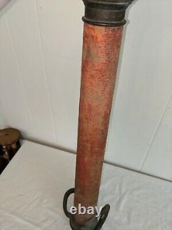 BRASS 30 PLAY PIPE FIRE NOZZLE with ORIGINAL RED WINDINGS ACTUAL 30 1/4