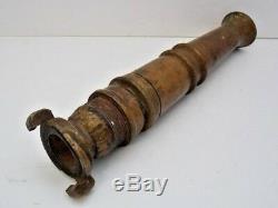 Booth-Coulter Toronto Fire Hose Brass Nozzle Antique Heavy Duty EUC