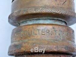 Booth-Coulter Toronto Fire Hose Brass Nozzle Antique Heavy Duty EUC