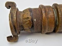 Booth-Coulter Toronto Fire Hose Brass Nozzle Antique Heavy Duty EUC