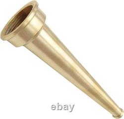 Brass Fire Equipment, Plain Hose Nozzle, 2 NH (NST), 12 Length, 9/16 Orifi