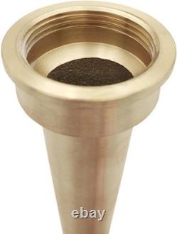 Brass Fire Equipment, Plain Hose Nozzle, 2 NH (NST), 12 Length, 9/16 Orifi