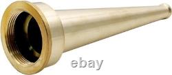 Brass Fire Equipment, Plain Hose Nozzle, 2 NH (NST), 12 Length, 9/16 Orifi