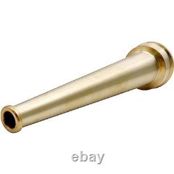 Brass Fire Equipment, Plain Hose Nozzle, 2 NPSH (NPT), 12 2 NPSH/NPT