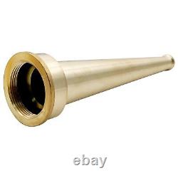 Brass Fire Equipment Plain Hose Nozzle 2 NPSH (NPT) 12 Length 9/16 Orific