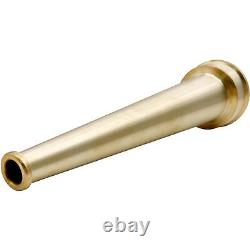 Brass Fire Equipment Plain Hose Nozzle 2 NPSH (NPT) 12 Length 9/16 Orific