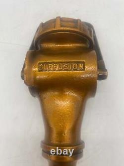 Brass Fire Hose Nozzle, Diffusion, Crowsfoot Connection, 22.5 Long (No Box)