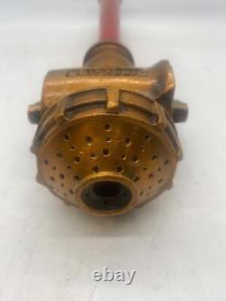 Brass Fire Hose Nozzle, Diffusion, Crowsfoot Connection, 22.5 Long (No Box)