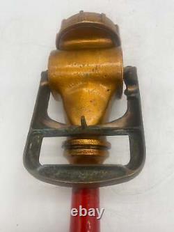 Brass Fire Hose Nozzle, Diffusion, Crowsfoot Connection, 22.5 Long (No Box)