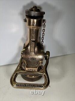 Brass Fire Hose Nozzle Fog Nozzle Company 2 1/2 USN Anchor Military Waterfog VTG