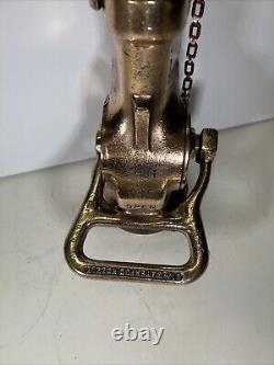 Brass Fire Hose Nozzle Fog Nozzle Company 2 1/2 USN Anchor Military Waterfog VTG