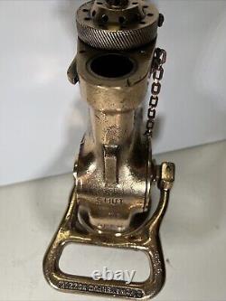 Brass Fire Hose Nozzle Fog Nozzle Company 2 1/2 USN Anchor Military Waterfog VTG