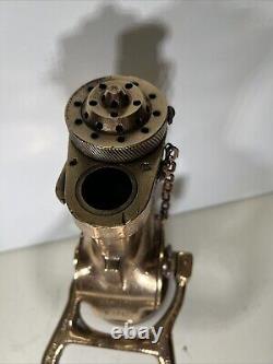Brass Fire Hose Nozzle Fog Nozzle Company 2 1/2 USN Anchor Military Waterfog VTG
