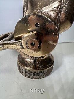 Brass Fire Hose Nozzle Fog Nozzle Company 2 1/2 USN Anchor Military Waterfog VTG