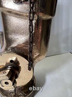 Brass Fire Hose Nozzle Fog Nozzle Company 2 1/2 USN Anchor Military Waterfog VTG