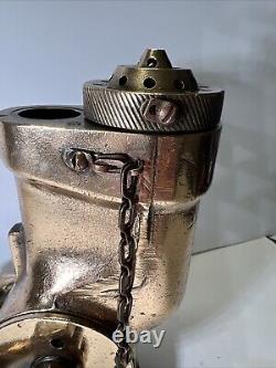 Brass Fire Hose Nozzle Fog Nozzle Company 2 1/2 USN Anchor Military Waterfog VTG