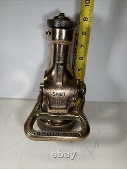 Brass Fire Hose Nozzle Fog Nozzle Company 2 1/2 USN Anchor Military Waterfog VTG