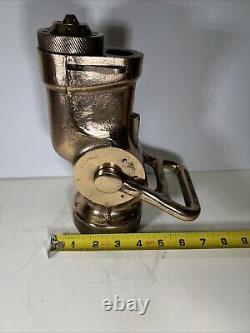 Brass Fire Hose Nozzle Fog Nozzle Company 2 1/2 USN Anchor Military Waterfog VTG