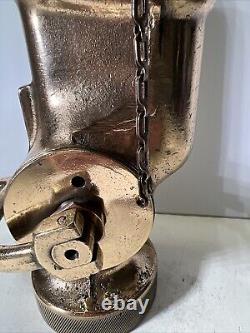 Brass Fire Hose Nozzle Fog Nozzle Company 2 1/2 USN Anchor Military Waterfog VTG