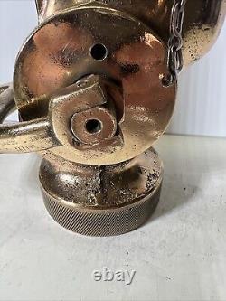 Brass Fire Hose Nozzle Fog Nozzle Company 2 1/2 USN Anchor Military Waterfog VTG