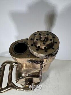 Brass Fire Hose Nozzle Fog Nozzle Company 2 1/2 USN Anchor Military Waterfog VTG