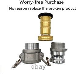 Brass Fire Hose Nozzle with Adjustable Spray for NPSH/NPT Connections 1.5 Inch