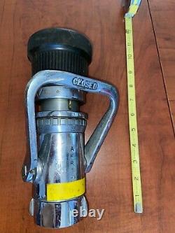Brass Fire Nozzle Akron fighting equipment 9 Turbo Jet 120 3/4 to 250 1 1/8