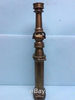 Brass Fire Nozzle With Extension Boston 24 1/2 Long