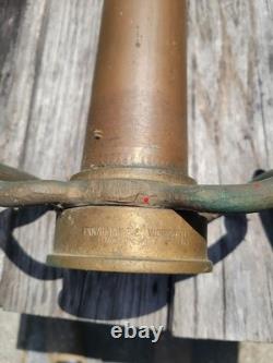 Brass Smoothbore Antique Fire Nozzle 30 inch