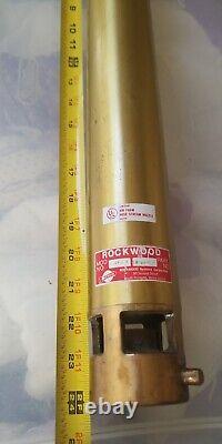 Brass Vintage Rockwood Air Foam Stream Fireman Fire Hose Nozzle Model F-603 R