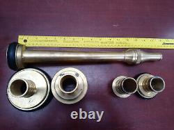 Brass bronze Fire Hose Nozzle with 2 quick connects 5pcs total Ship Marine