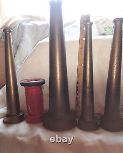 Brass fire hose nozzles lot