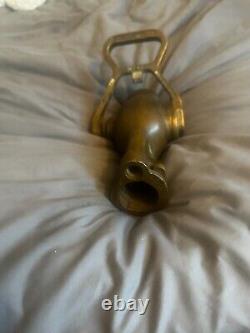 Brass fire nozzle, antique fire nozzle, made in USA, still works