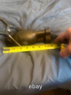 Brass fire nozzle, antique fire nozzle, made in USA, still works