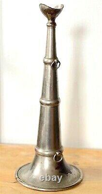 Ca. 1880 FIRE CHIEF SPEAKING HORN COll. Bill Hyland. 17 1/2 INCHES NICKEL PLATED