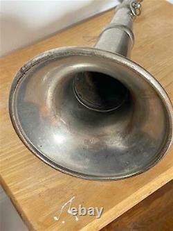 Ca. 1880 FIRE CHIEF SPEAKING HORN COll. Bill Hyland. 17 1/2 INCHES NICKEL PLATED